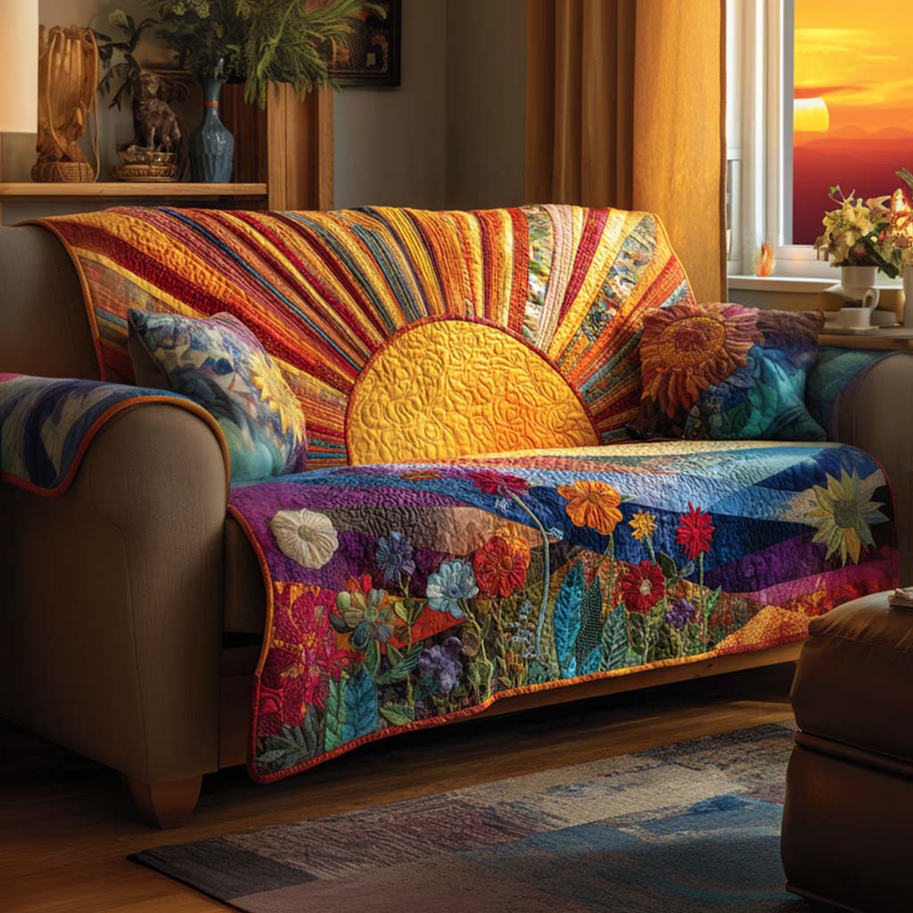 Sunny Mountain Quilted Sofa Cover NCU0NT10898