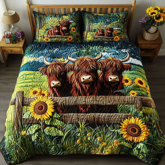 Sunny Pastures 3-Piece Quilted Bedding Set NCU0NT5549