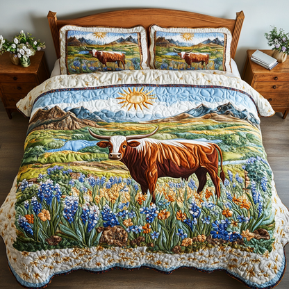 Sunny Pastures 3-Piece Quilted Bedding Set NCU0VH4500