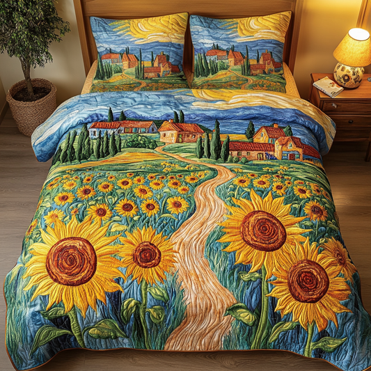 Sunny Path 3-Piece Quilted Bedding Set NCU0VH5147