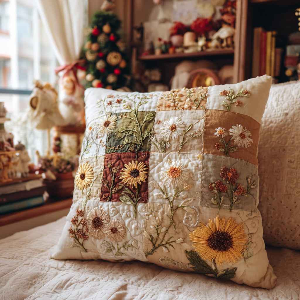 Sunny Petals Quilted Pillow Case NCU0DV8689