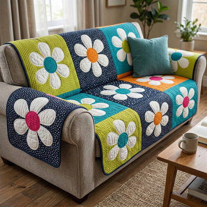 Sunny Petals Quilted Sofa Cover NCU0XD2503