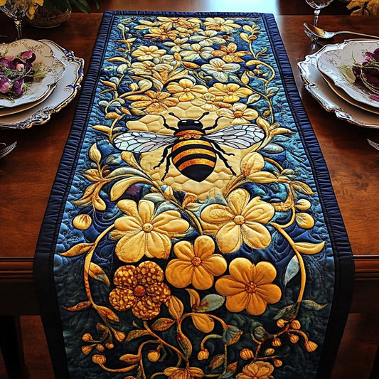 Sunny Pollinator Trail Quilted Table Runner NCU0PT3796