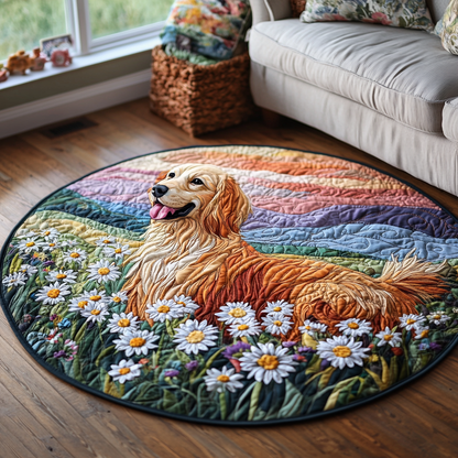 Sunny Retriever Quilted Round Mat NCU0DV5516