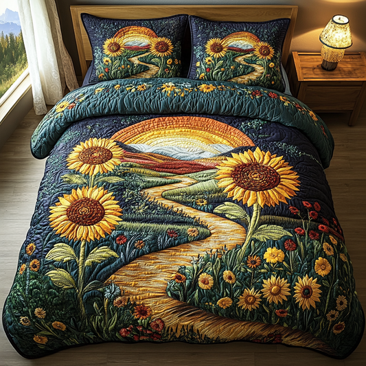 Sunny Serenity 3-Piece Quilted Bedding Set NCU0DV3132