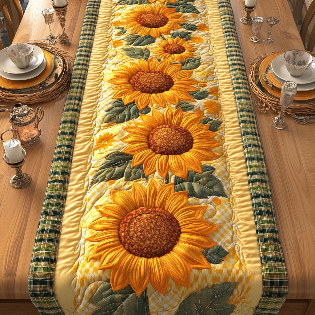 Sunny Serenity Quilted Table Runner NCU0DV3458