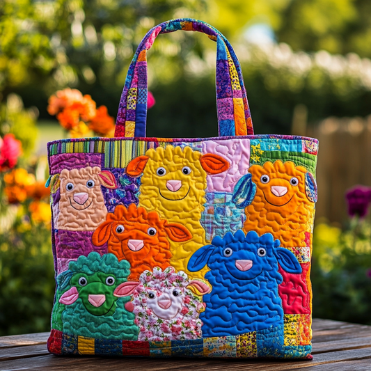 Sunny Sheep Quilted Tote Bag NCU0DK9010