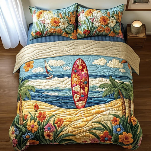 Sunny Shore 3-Piece Quilted Bedding Set NCU0DV9500