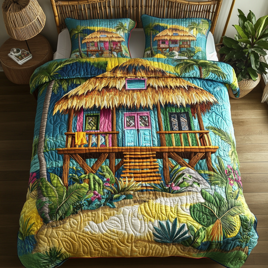 Sunny Shores 3-Piece Quilted Bedding Set NCU0VH4791