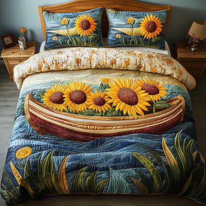 Sunny Vista 3-Piece Quilted Bedding Set NCU0DK6226