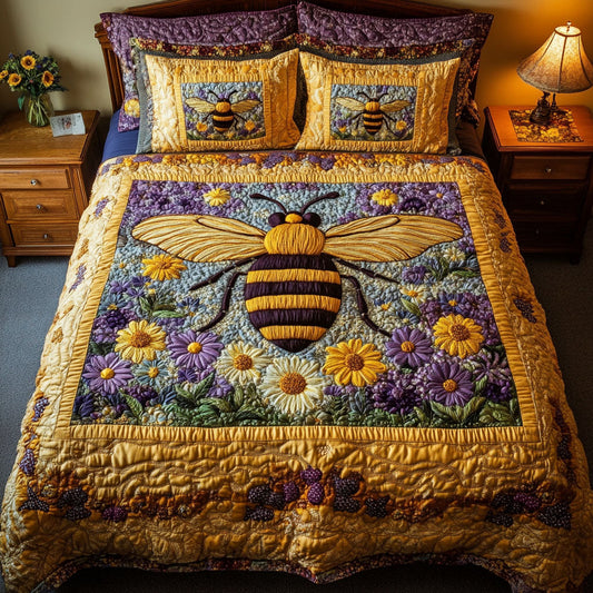 Sunray Gatherer 3-Piece Quilted Bedding Set NCU0NT2833