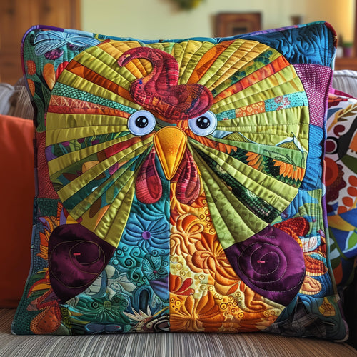 Sunrise Rooster Quilted Pillow Case NCU0PT187