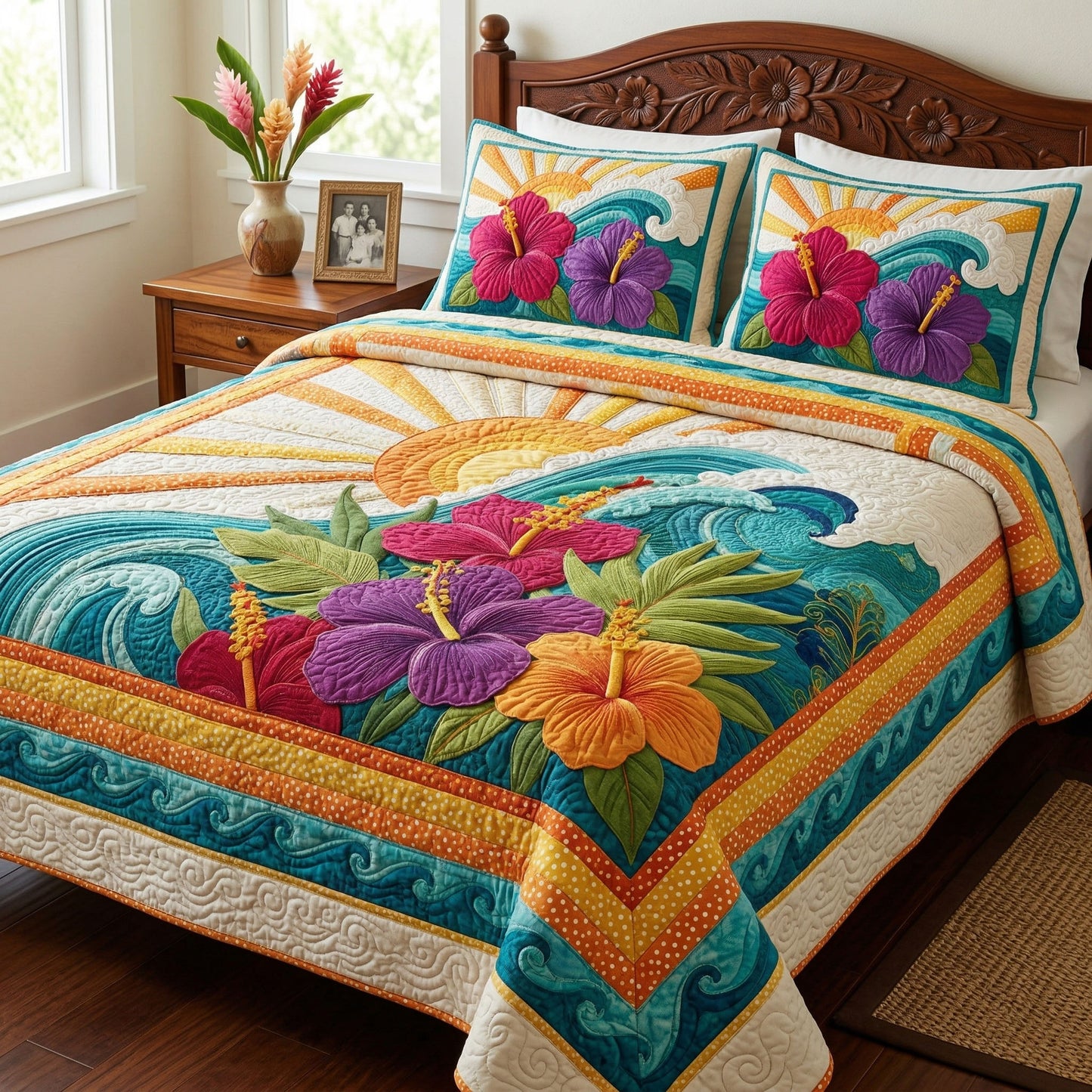 Sunrise Beach 3-Piece Quilted Bedding Set NCU0NT12728
