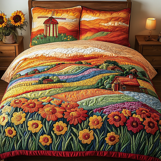 Sunrise Bliss 3-Piece Quilted Bedding Set NCU0VL1677