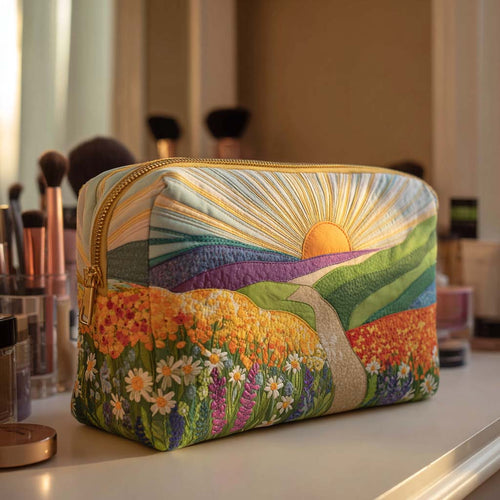 Sunrise Bloom Quilted Makeup Bag NCU0NT10174