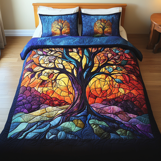 Sunrise Canopy 3-Piece Quilted Bedding Set NCU0DV2180