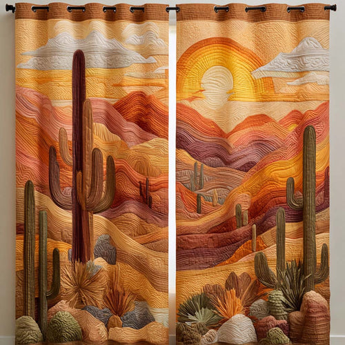Sunrise Canyon Waves Quilted Curtains NCU0XD1992