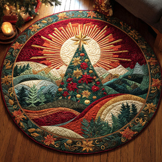 Sunrise Christmas Quilted Round Mat NCU0TV298