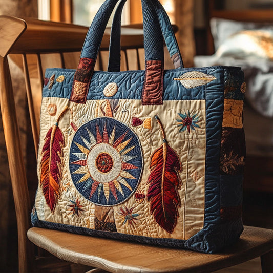 Sunrise Circle Quilted Tote Bag NCU0PT8800