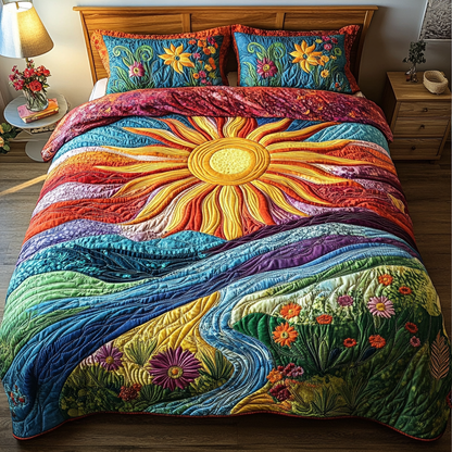 Sunrise Comfort 3-Piece Quilted Bedding Set NCU0VH3286