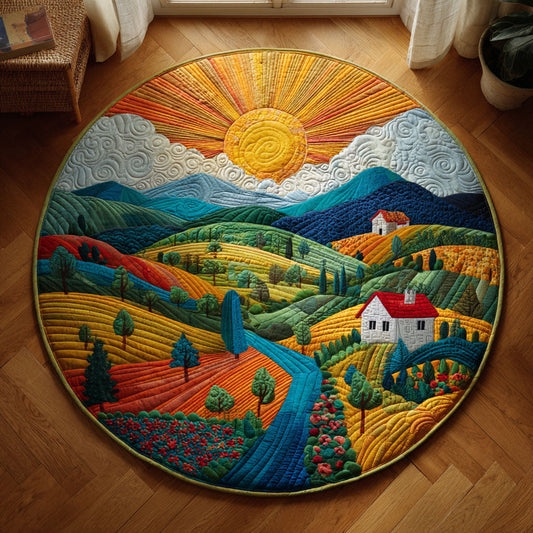 Sunrise Farm Quilted Round Mat NCU0TV054