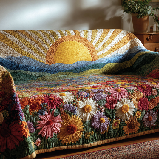 Sunrise Field Quilted Sofa Cover NCU0DK10851