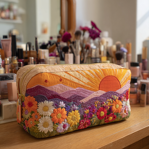 Sunrise Glow Quilted Makeup Bag NCU0DK10296