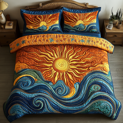 Sunrise Horizon 3-Piece Quilted Bedding Set NCU0DK7678