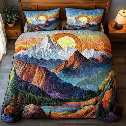 Sunrise Majesty 3-Piece Quilted Bedding Set NCU0NT5641