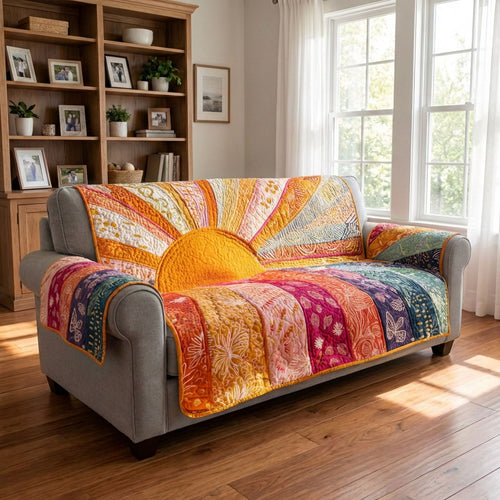 Sunrise Meadow Quilted Sofa Cover NCU0DK12184