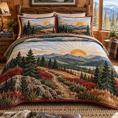 Sunrise Mountain Ridge 3-Piece Quilted Bedding Set NCU0DV10294