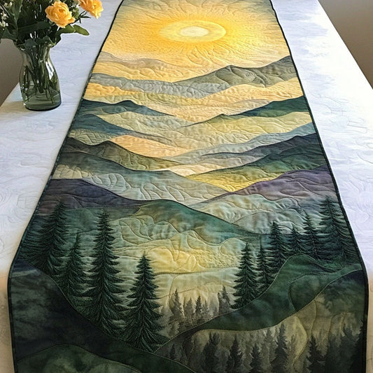 Sunrise Over Hills Quilted Table Runner NCU0NT7085