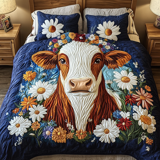 Sunrise Pastures 3-Piece Quilted Bedding Set NCU0VH1492