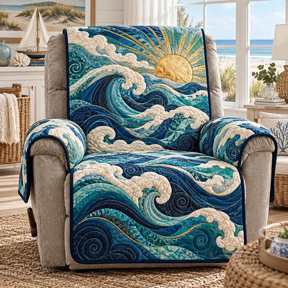 Sunrise Sea Crest Quilted Sofa Cover NCU0DV10362
