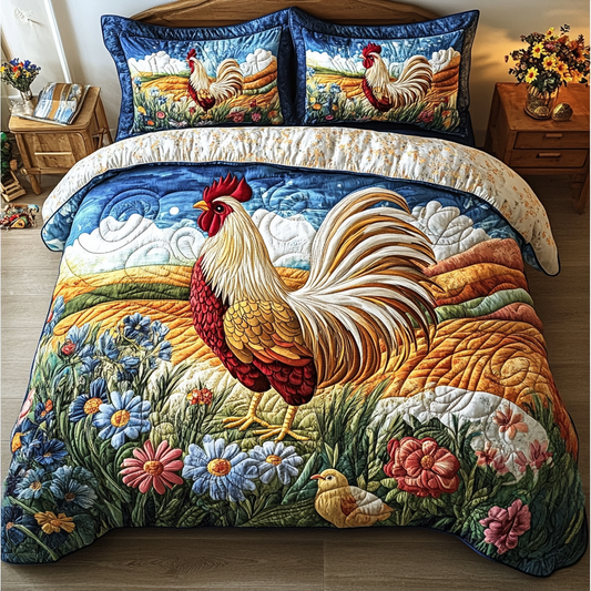 Sunrise Serenade 3-Piece Quilted Bedding Set NCU0VH3194