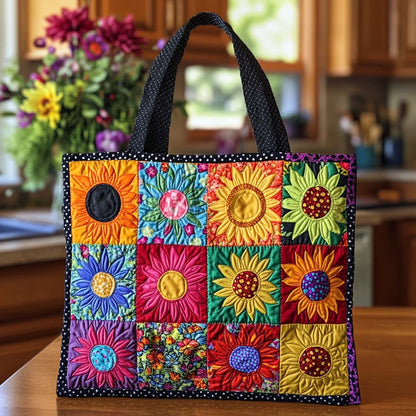 Sunrise Sunflower Kiss Quilted Tote Bag NCU0NT8474