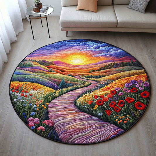 Sunrise Symphony Quilted Round Mat NCU0PT3523