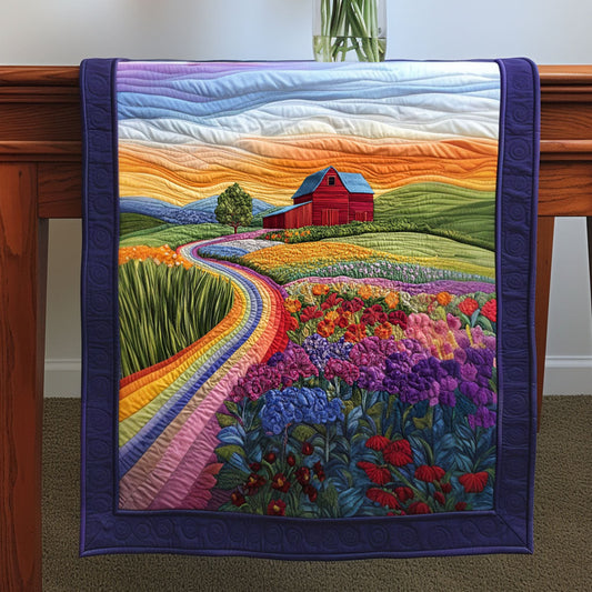 Sunset Barn Path Quilted Table Runner NCU0NT5234