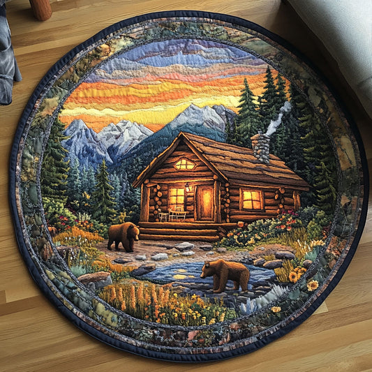 Sunset Bears Quilted Round Mat NCU0NT3844
