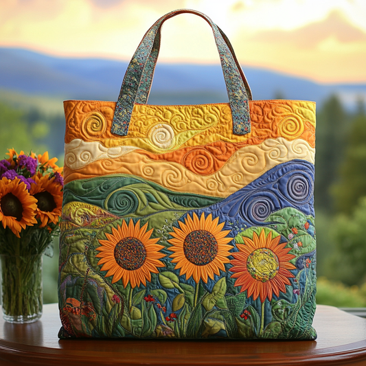 Sunset Blooms Quilted Tote Bag NCU0VL2723