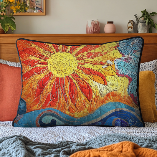 Sunset Blossom Quilted Bedding Pillow Case NCU0VL957