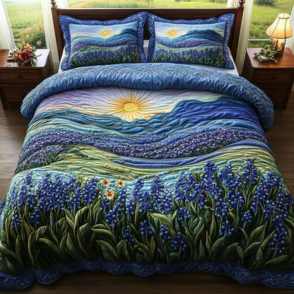 Bluebonnet 3-Piece Quilted Bedding Set NCU0VT138