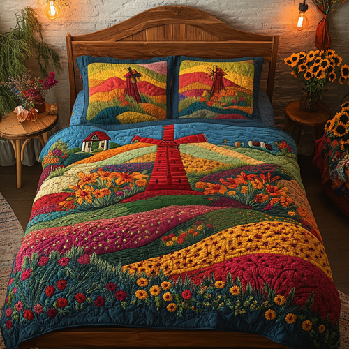 Sunset Breeze 3-Piece Quilted Bedding Set NCU0VL1679