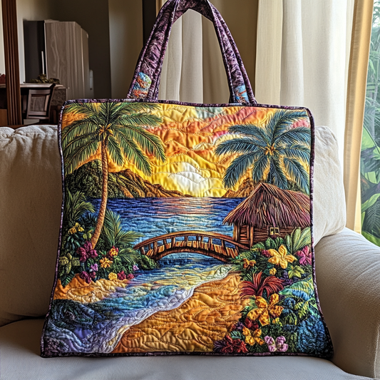 Sunset Bridge Quilted Tote Bag NCU0VL2662