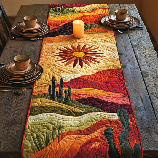 Sunset Cactus Quilted Table Runner NCU0VH3408