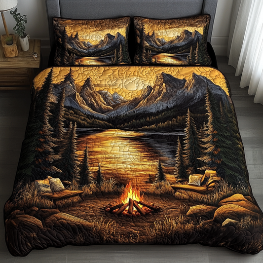 Sunset Camp 3-Piece Quilted Bedding Set NCU0DK5513