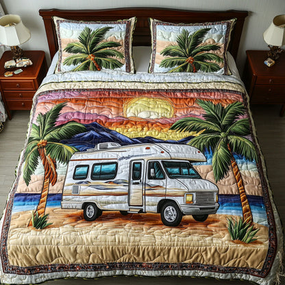 Sunset Camp 3-Piece Quilted Bedding Set NCU0NT6405