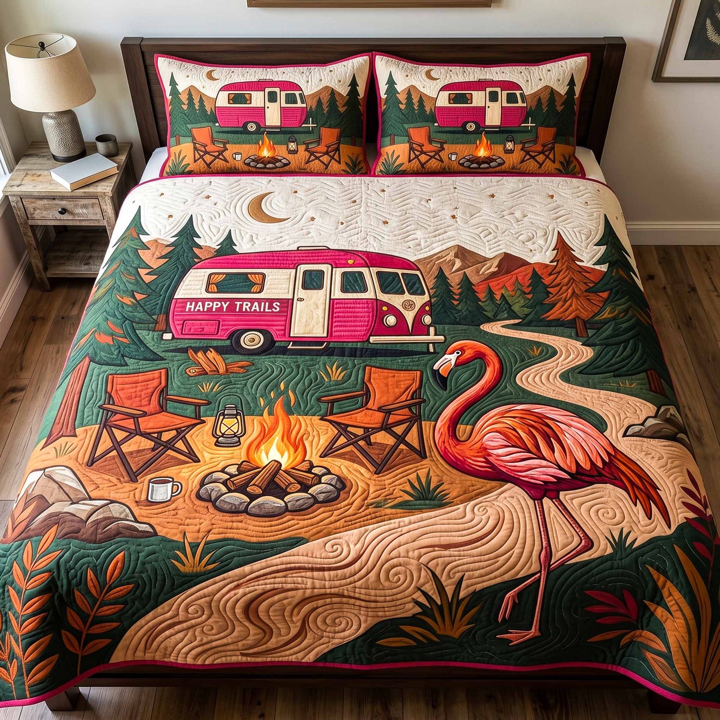 Sunset Camp 3-Piece Quilted Bedding Set NCU0XD2779