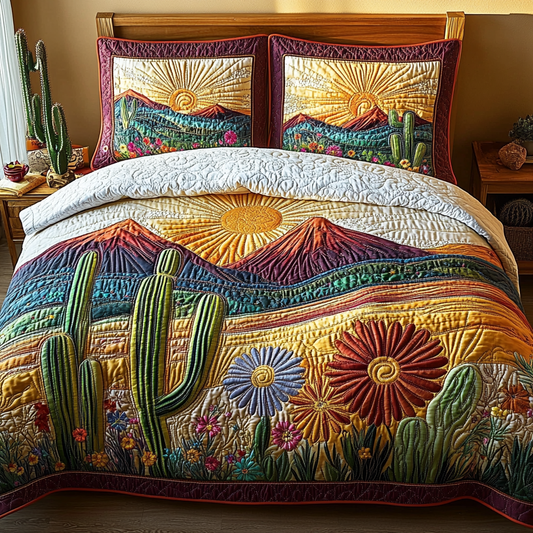 Sunset Canyon 3-Piece Quilted Bedding Set NCU0VL2623