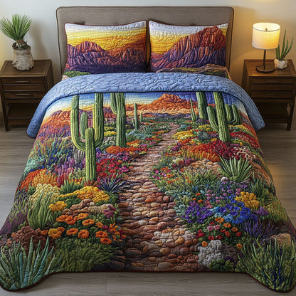 Sunset Canyon Path 3-Piece Quilted Bedding Set NCU0NT5204